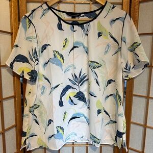 Tropical Print Banana Republic Blouse